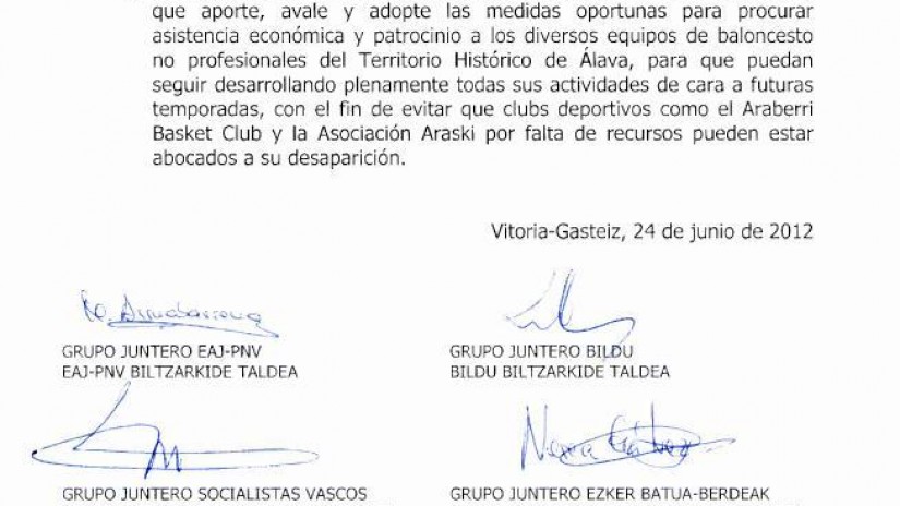 EN DEFENSA DEL ARABERRI Y DEL BALONCESTO DE BASE EN ARABA