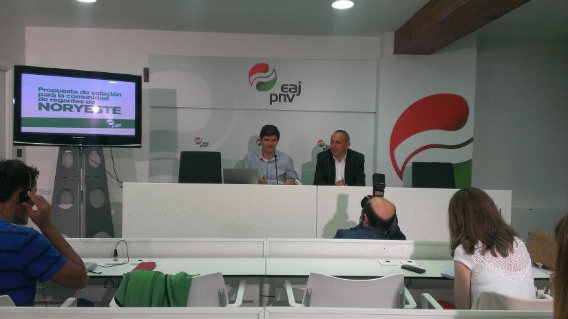 EAJ-PNV propone una solución definitiva para dar agua a la comunidad de regantes de Noryeste EAJ-PNV propone una solución definitiva para dar agua a la comunidad de regantes de Noryeste